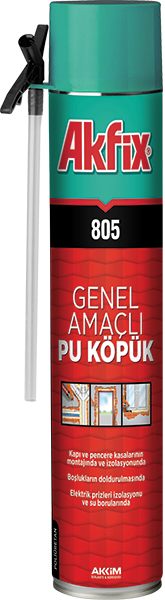 Akfix 805 Poliüratan Çok Amaçlı Köpük 750 Ml