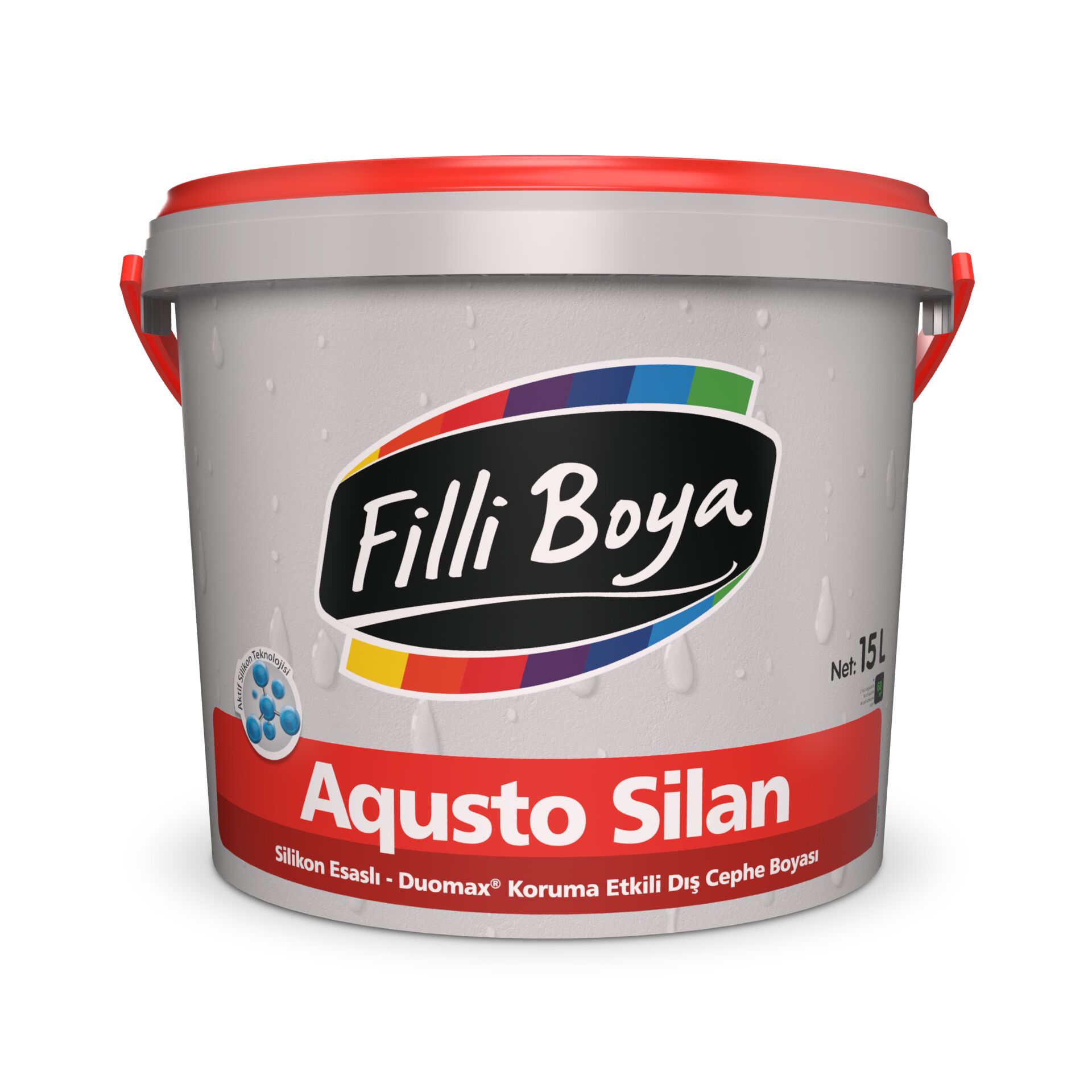 Filli Aqusto Silan 15 lt Silikonlu Dış Cephe Boyası