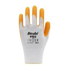 Beybi PN5 Polyester Örme Nitril İş Eldiveni 10 Numara