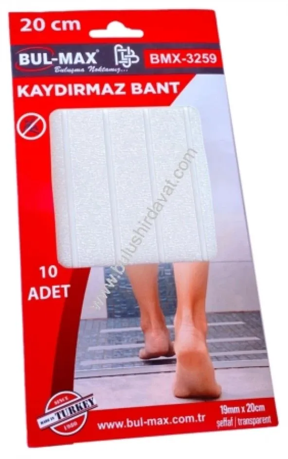 Bulmax 19mm20cm Banyo Kaydırmaz 10lu Bmx-3259